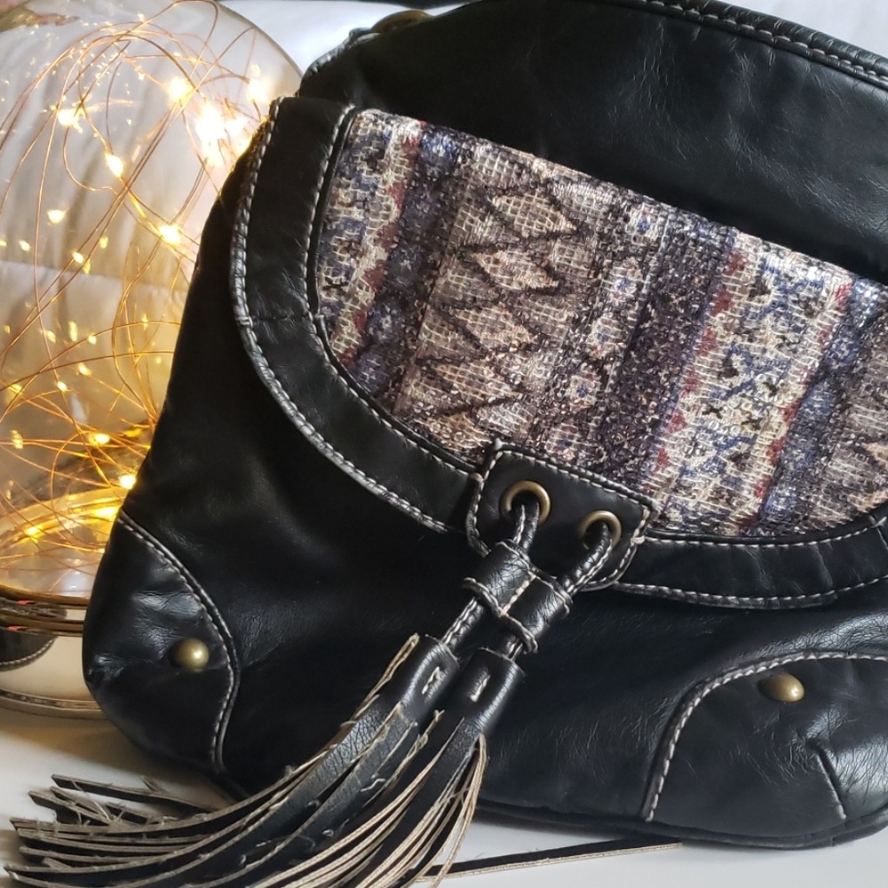 A black crossbody